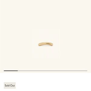 Mejuri 14K Gold Curve Bar Flat Back Stud